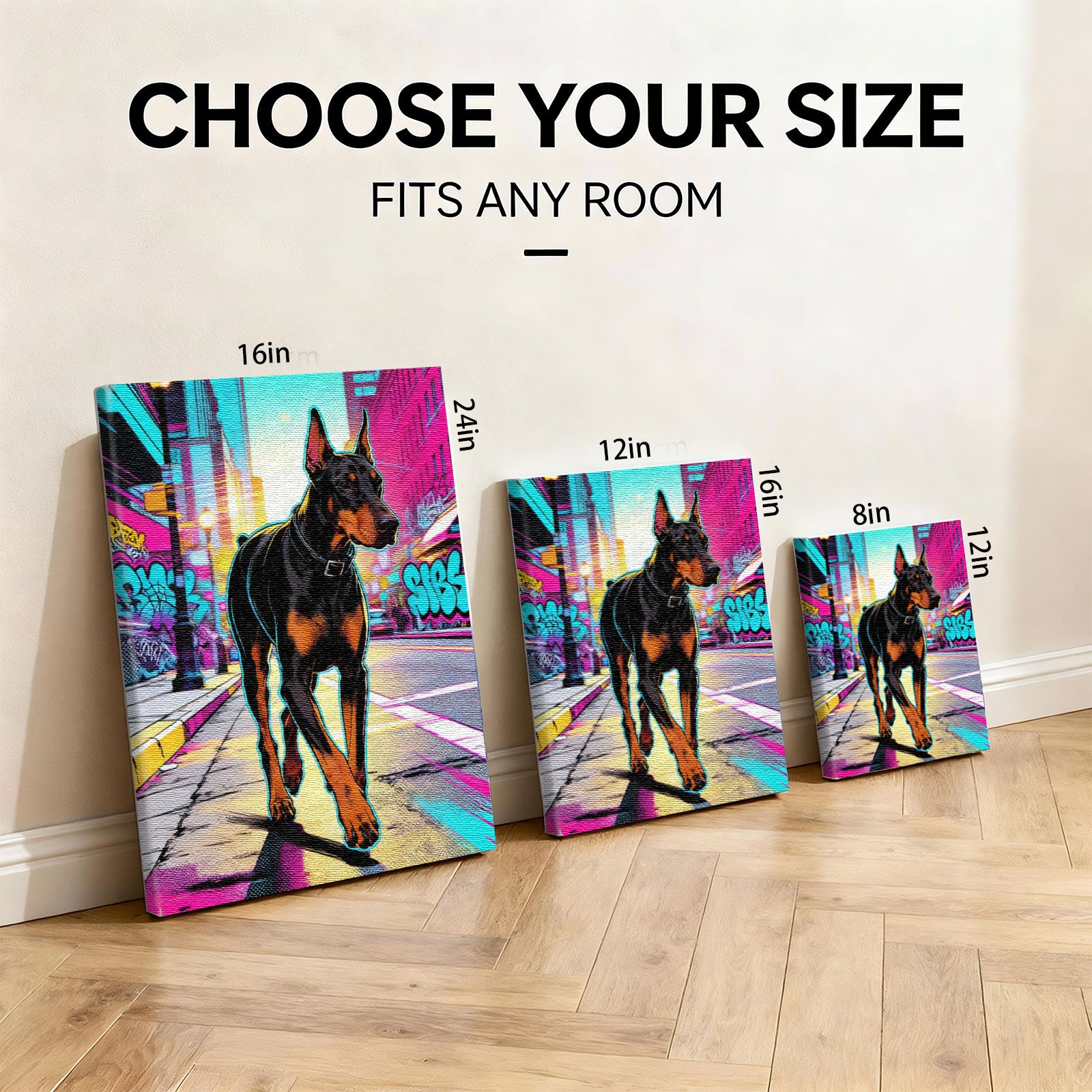 Custom Graffiti Pet Portrait - Turn Your Photo Into Urban Street Art - Personalized Canvas