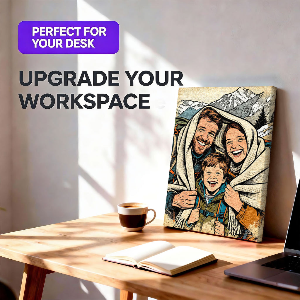 Turn Your Photo Into Comic Art - Personalized Custom Portrait Canvas - Unique Gift Idea 