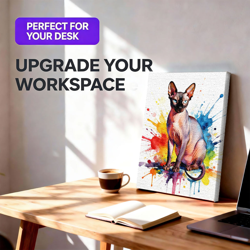 Custom Watercolor Pet Portrait - Vibrant Splash Art Style - Personalized Canvas