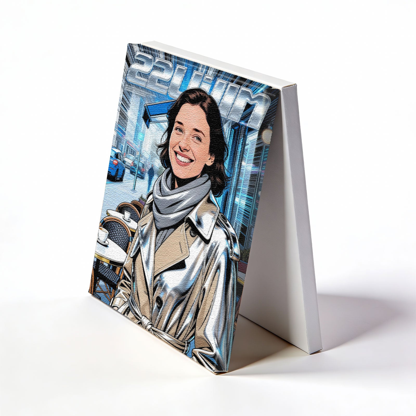 Premium Custom Comic Style Portrait - Personalized Photo to Canvas Wall Art - Hand-Stretched &amp; Ready to Hang 