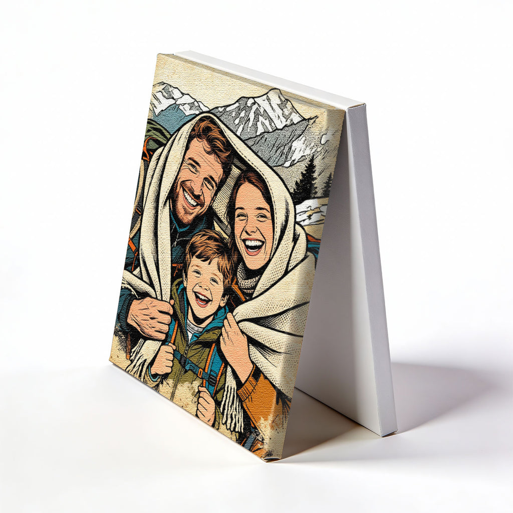 Turn Your Photo Into Comic Art - Personalized Custom Portrait Canvas - Unique Gift Idea 