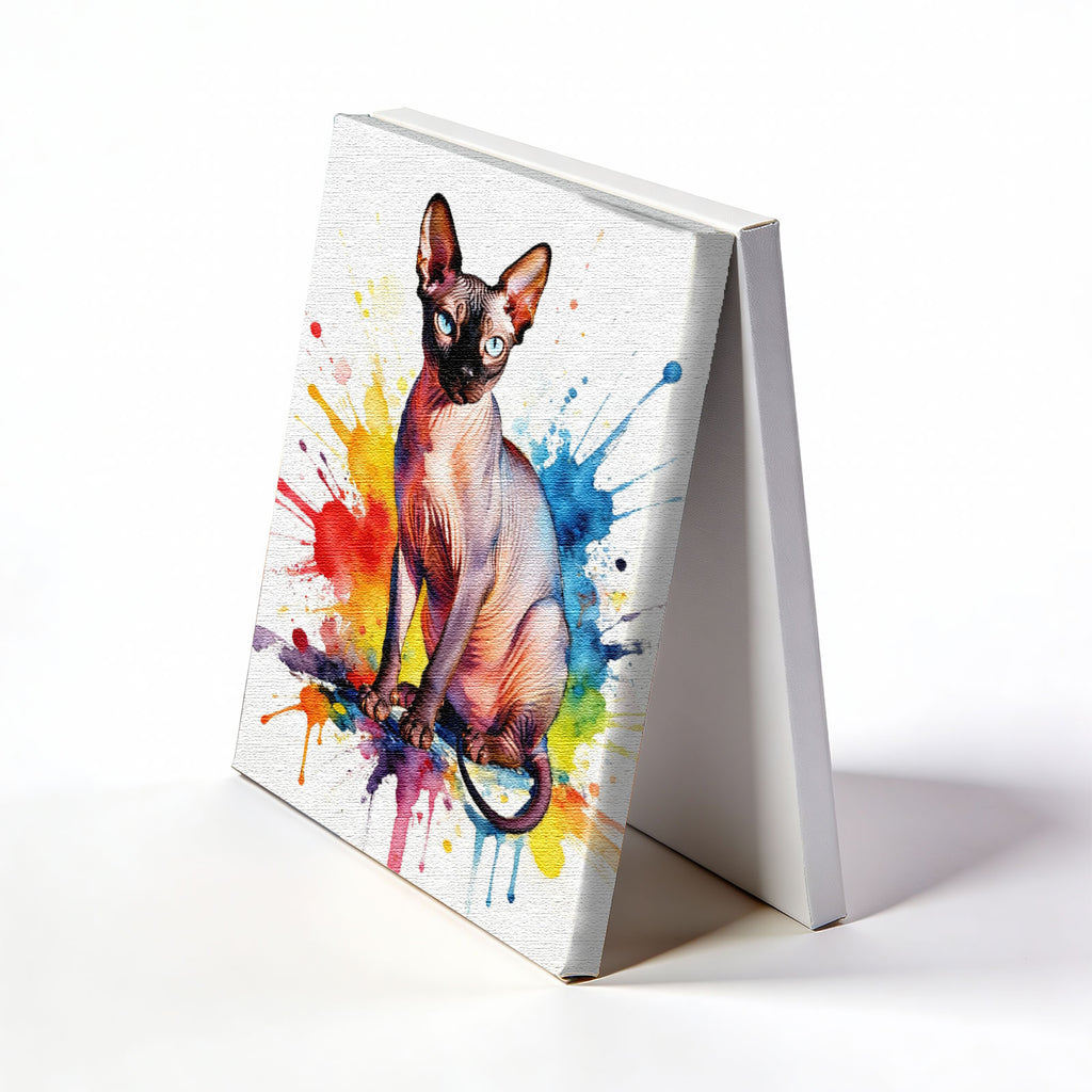 Custom Watercolor Pet Portrait - Vibrant Splash Art Style - Personalized Canvas