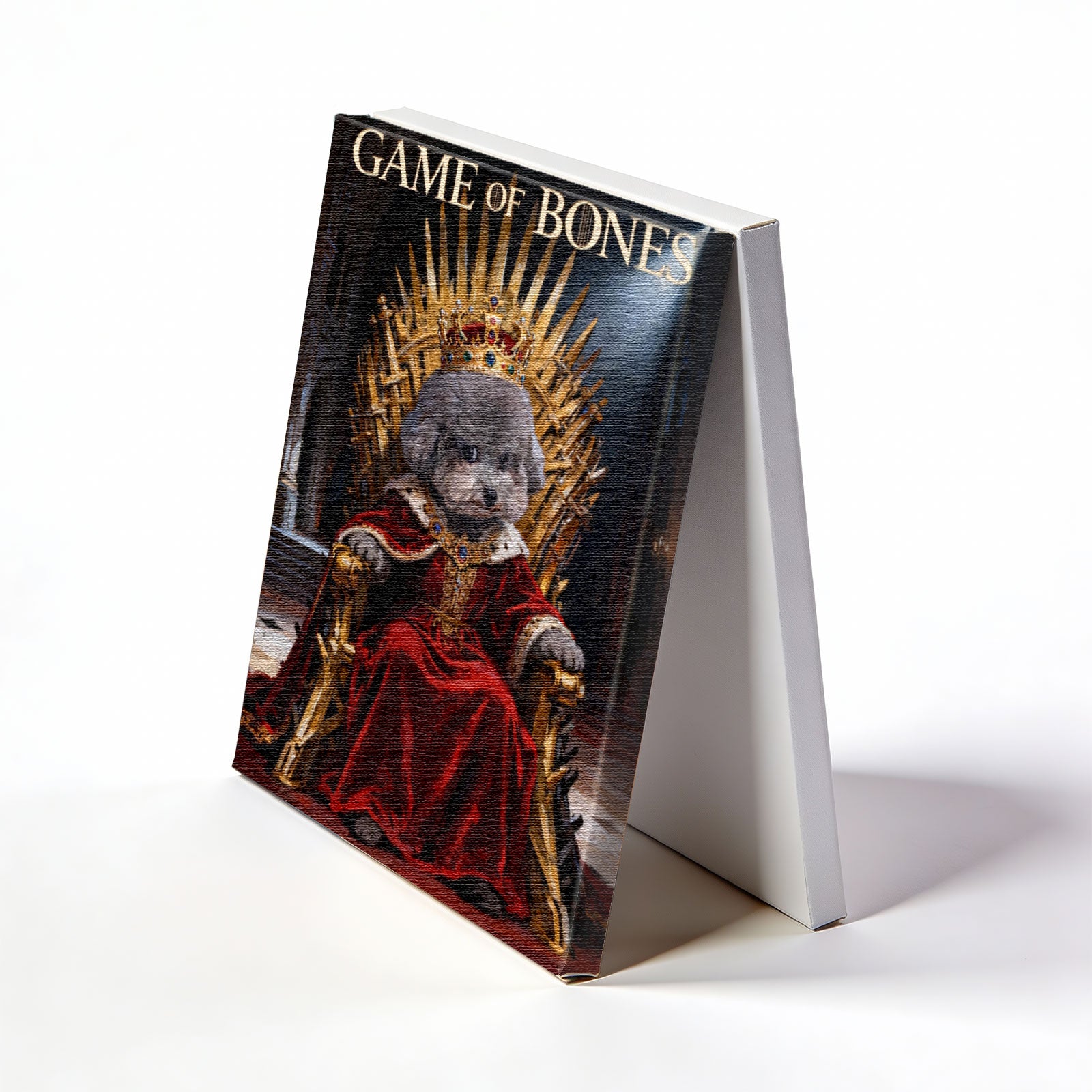 Personalized Pet King Portrait - Custom Photo to Classic Art Canvas