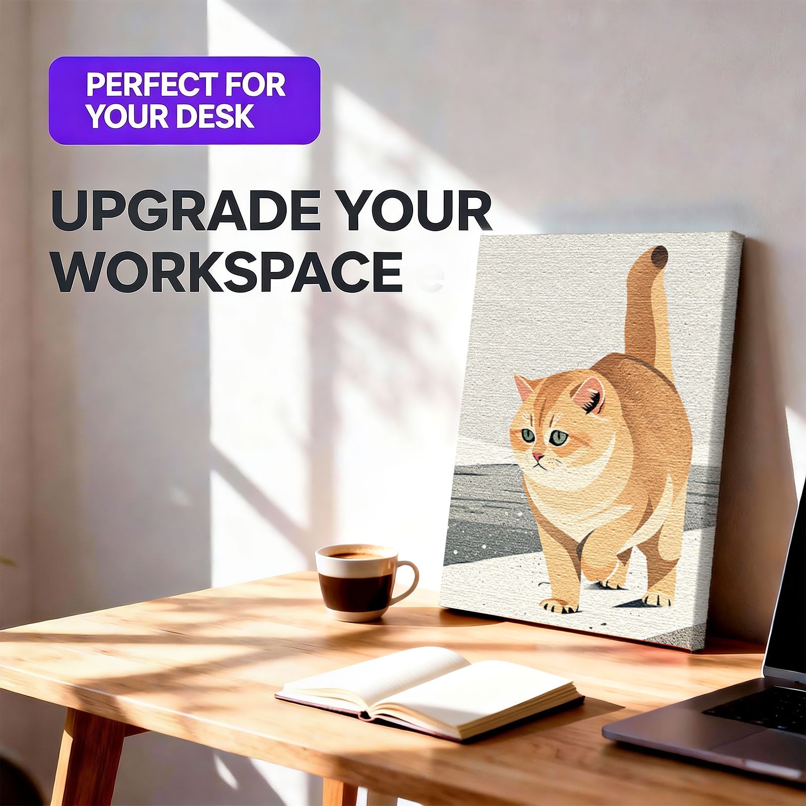 Custom Pet Portrait Canvas - Turn Photo into Modern Comic Art