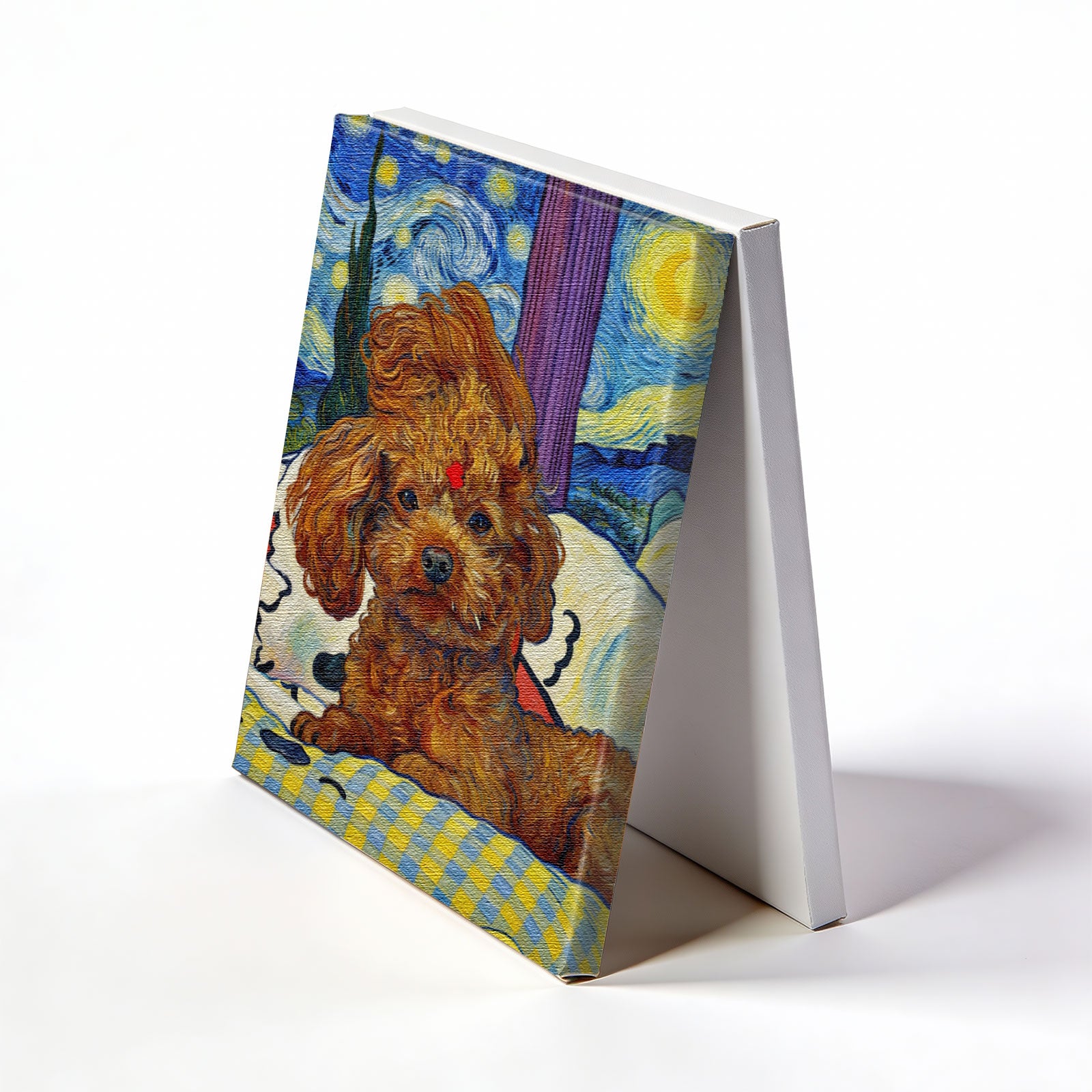 Custom Pet Portrait - Starry Night Style - Personalized Van Gogh Dog Canvas