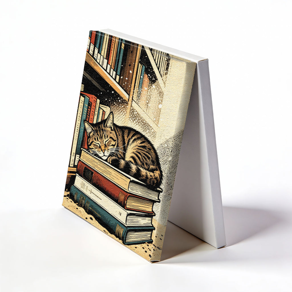 Custom Cat Comic Book Style Portrait - Personalized Sleeping Pet Photo on Canvas - Unique Feline Wall Decor 